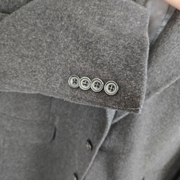 Mens XL Gray Black Lined Satin Officewear Business Workwear Formal Classy Blazer - Picture 10 of 12